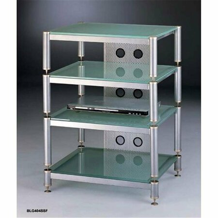 SPARK 4 Silver Capspike Silver Polesfrosted Glass 13- 9- 7 in. Stand SP4090333